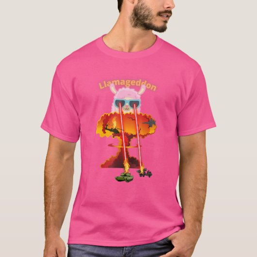 Llamageddon Alpacalypse Weird Alpacaca Llama 2 T-Shirt (Vorderseite)