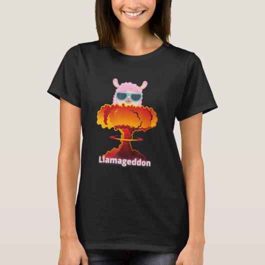 Llamageddon Alpacalypse Weird Alpacaca Llama 3 T-Shirt (Vorderseite)