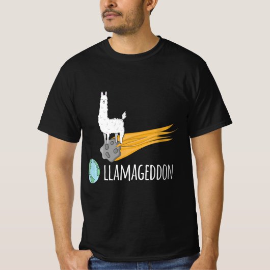 Llamageddon Llama Armageddon Pun. T-Shirt (Vorderseite)