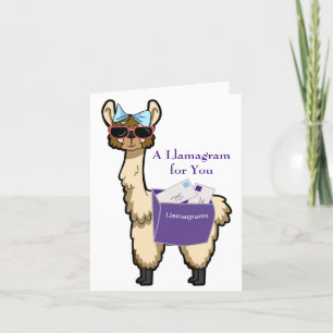 Llamagramm für Jeden Anlass Karte