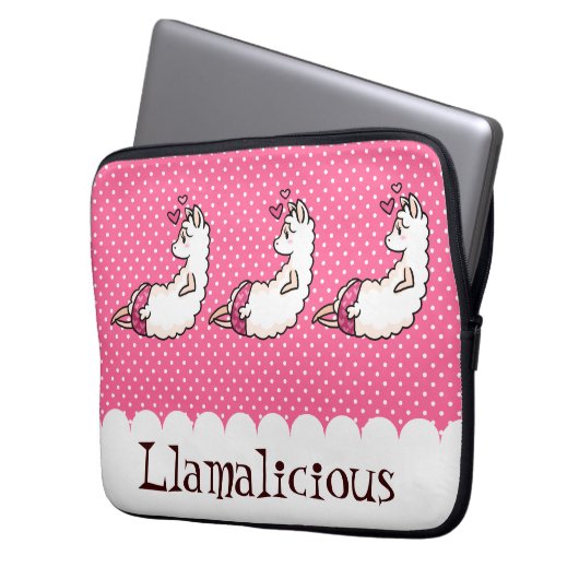 Llamalicious Laptopschutzhülle (Vorderseite Links)