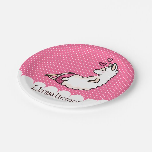 Llamalicious Pappteller (Schrägansicht)