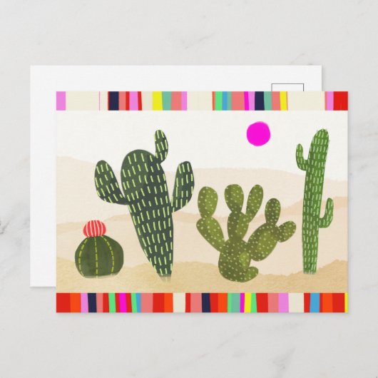 Llamarama Cactus Collection Postkarte (Vorne/Hinten)