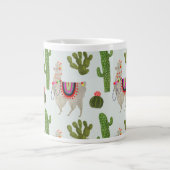 Llamarama Collection | Kakteen & Llama Muster Jumbo-Tasse (Vorderseite)