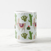 Llamarama Collection | Kakteen & Llama Muster Kaffeetasse (Mittel)