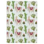 Llamarama Collection | Kakteen & Llama Muster Klemmbrett (Rückseite)