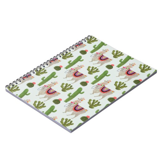 Llamarama Collection | Kakteen & Llama Muster Notizblock (Linke Seite)