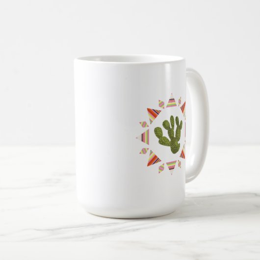 Llamarama Collection | Kaktus Circle Kaffeetasse (VorderseiteRechts)