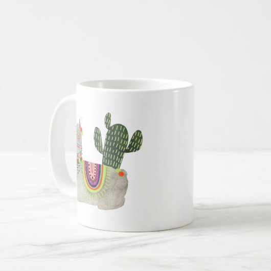 Llamarama Collection | Llamas lächeln Kaffeetasse (Vorderseite Links)