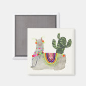 Llamarama Collection | Llamas lächeln Magnet (Vorderseite/Rückseite)