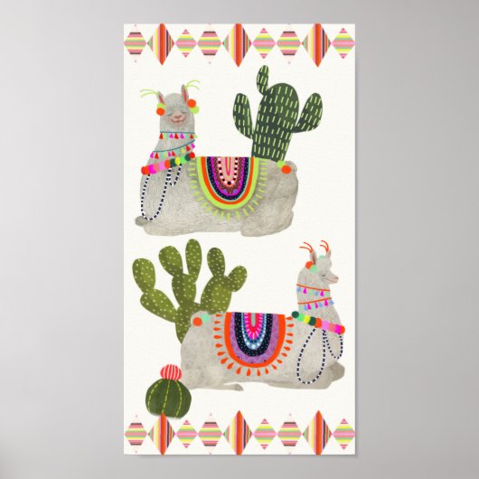 Llamarama Collection | Llamas lächeln Poster (Vorne)