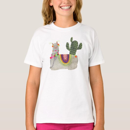 Llamarama Collection | Llamas lächeln T-Shirt (Vorderseite)