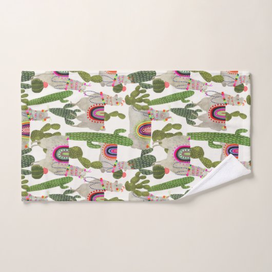 Llamarama Collection Muster Badhandtuch Set (Handtuch)