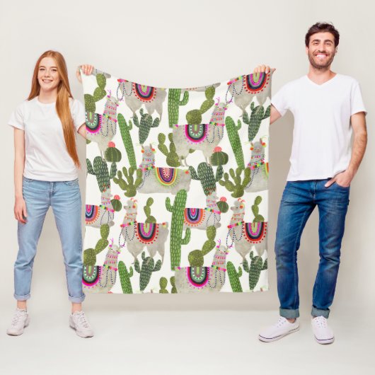 Llamarama Collection Muster Fleecedecke (Beispiel)