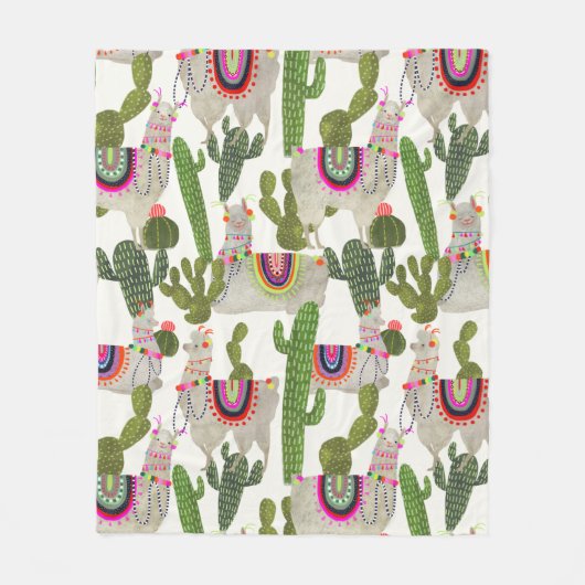 Llamarama Collection Muster Fleecedecke (Vorderseite)