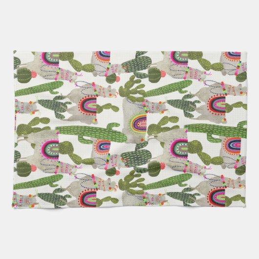 Llamarama Collection Muster Geschirrtuch (Horizontal)