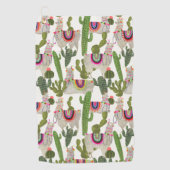 Llamarama Collection Muster Golfhandtuch (Vorderseite)