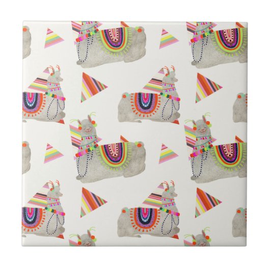 Llamarama Collection Muster II Fliese (Vorderseite)