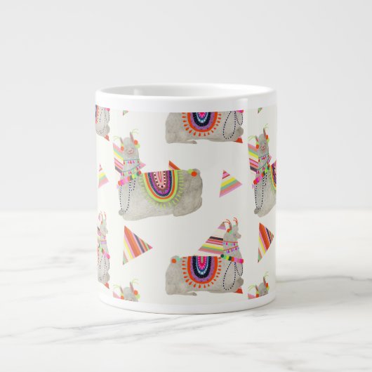 Llamarama Collection Muster II Jumbo-Tasse (Vorderseite)