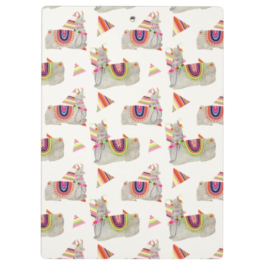 Llamarama Collection Muster II Klemmbrett (Rückseite)