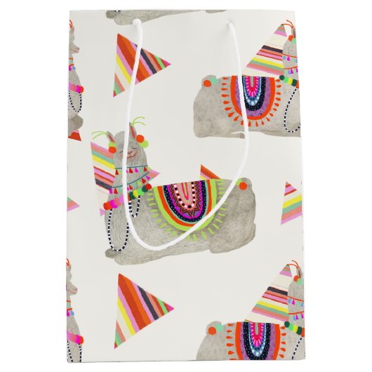 Llamarama Collection Muster II Mittlere Geschenktüte (Vorderseite)