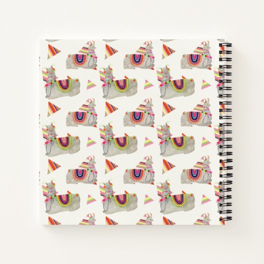 Llamarama Collection Muster II Notizblock (Rückseite)