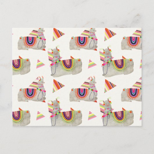 Llamarama Collection Muster II Postkarte (Vorderseite)