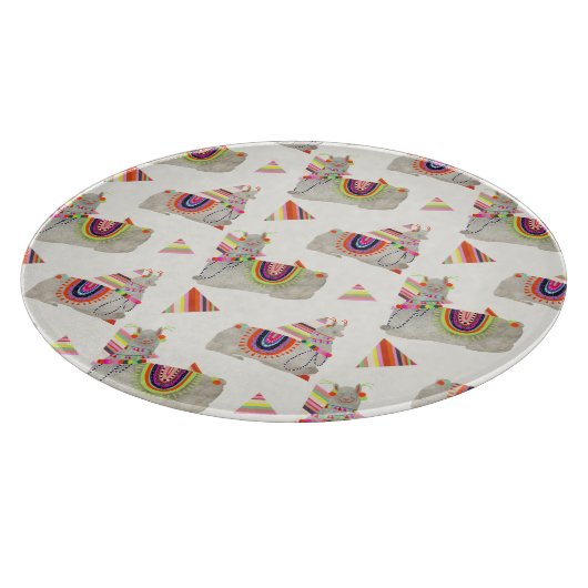 Llamarama Collection Muster II Schneidebrett (Ecke)