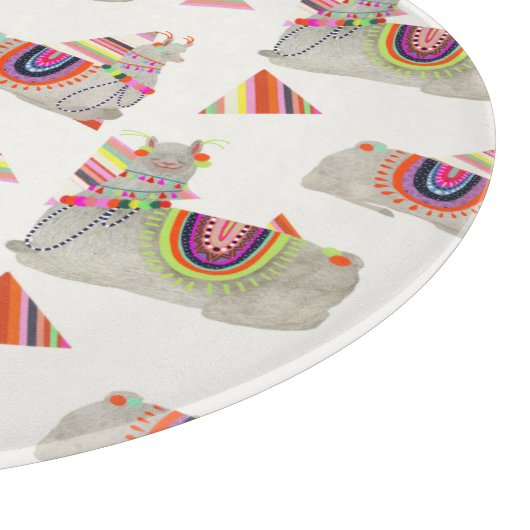 Llamarama Collection Muster II Schneidebrett (Ecke)