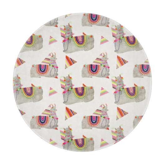 Llamarama Collection Muster II Schneidebrett (Vorderseite)