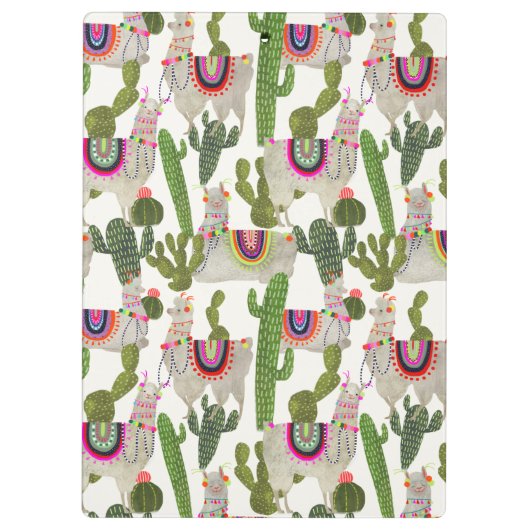 Llamarama Collection Muster Klemmbrett (Rückseite)