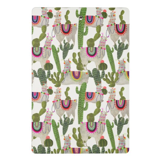 Llamarama Collection Muster Mini Klemmbrett (Rückseite)