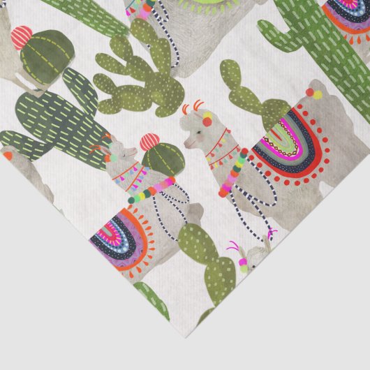 Llamarama Collection Muster Seidenpapier (Ausschnitt)