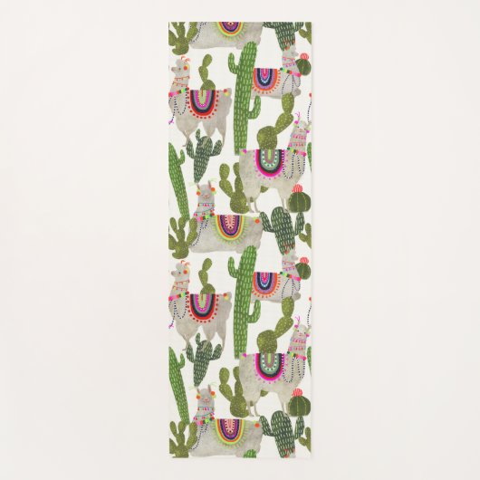 Llamarama Collection Muster Yogamatte (Vorderseite)