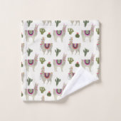 Llamarama Collection | Niedlich Lllamas Badhandtuch Set (Waschlappen)