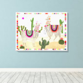 Llamarama Collection | Niedlich Lllamas Leinwanddruck (Insitu (Holzboden))