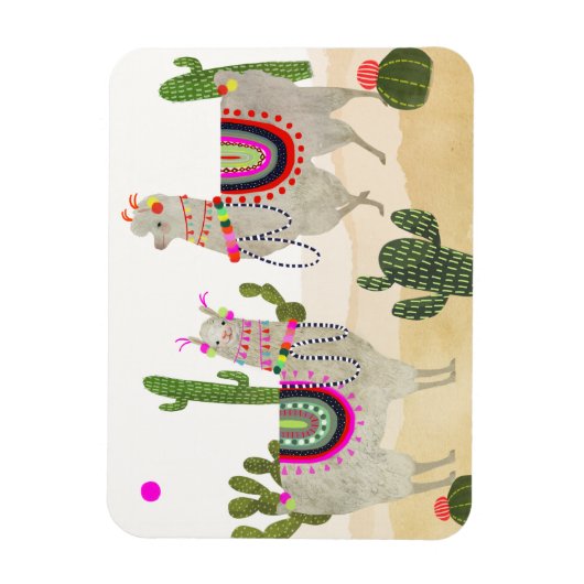 Llamarama Collection | Niedlich Lllamas Magnet (Vertikal)