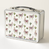 Llamarama Collection | Niedlich Lllamas Metall Brotdose (Vorderseite)