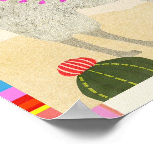 Llamarama Collection | Niedlich Lllamas Poster (Ecke)