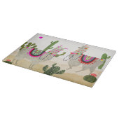 Llamarama Collection | Niedlich Lllamas Schneidebrett (Ecke)