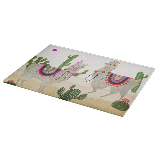 Llamarama Collection | Niedlich Lllamas Schneidebrett (Ecke)