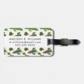 Llamarama Collection | Niedliche Kaktus Gepäckanhänger (Rückseite horizontal)