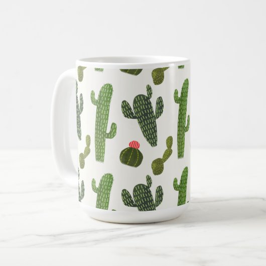 Llamarama Collection | Niedliche Kaktus Kaffeetasse (Vorderseite Links)