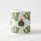 Llamarama Collection | Niedliches Kaktusmuster Jumbo-Tasse (Vorderseite)