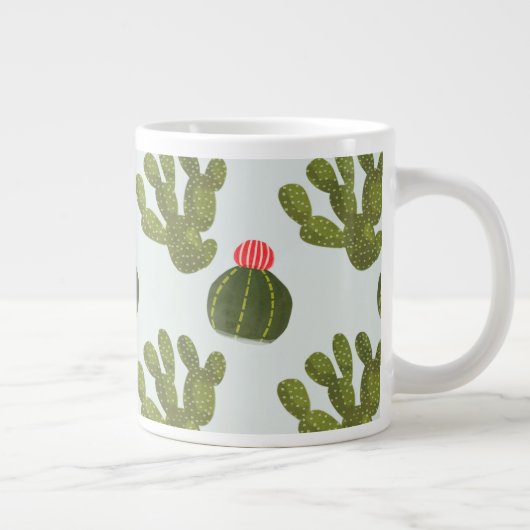 Llamarama Collection | Niedliches Kaktusmuster Jumbo-Tasse (Rechts)