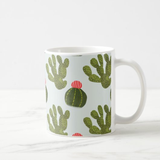 Llamarama Collection | Niedliches Kaktusmuster Kaffeetasse (Rechts)