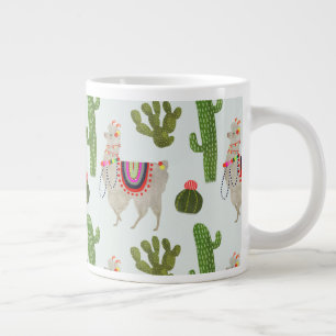 Llamarama-Sammlung  Kakteen und Llama Pattern Jumbo-Tasse