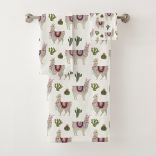 Llamarama Sammlung niedliches Lllamas Badhandtuch Set