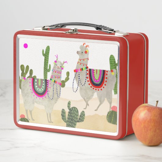 Llamarama Sammlung | niedliches Lllamas Metall Brotdose (Beispiel)