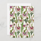 Llamarama Sammlungs-Muster Postkarte (Vorne/Hinten)